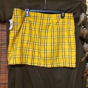 A justify yellow plaid skirt